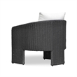 Alexa Black Rattan Performance Fabric Outdoor Armchair