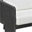 Alexa Black Rattan Performance Fabric Outdoor Sofa