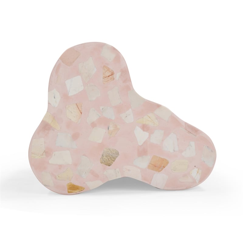 Slab Sunset Pink Terrazzo Side Table