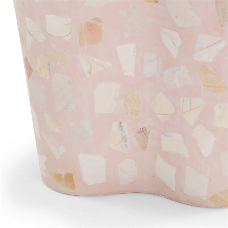 Slab Sunset Pink Terrazzo Side Table