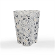 Slab Black & White Riverbed Terrazzo Side Table