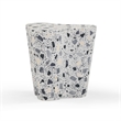 Slab Black & White Riverbed Terrazzo Side Table