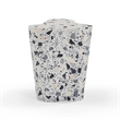 Slab Black & White Riverbed Terrazzo Side Table
