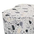 Slab Black & White Riverbed Terrazzo Side Table