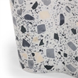 Slab Black & White Riverbed Terrazzo Side Table