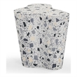 Slab Black & White Riverbed Terrazzo Side Table
