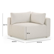 Hangover Cream Modular Outdoor Corner Chair