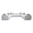 Perry Cream Chenille Modular Large U-Sectional