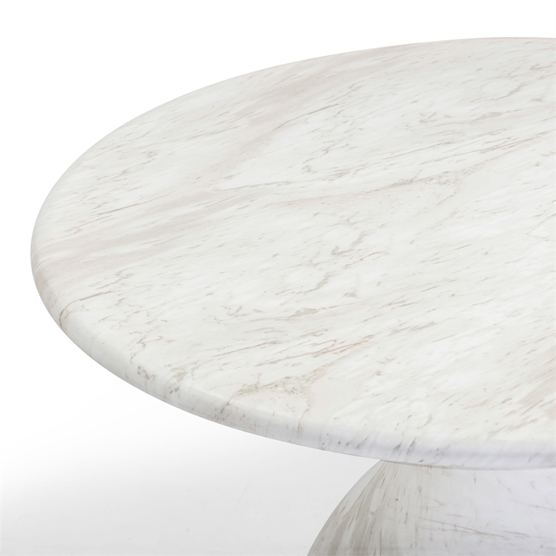 Smooch White Marble Print Indoor / Outdoor 47