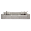 Mindy Taupe Chenille Basketweave Modular Sofa