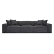 Mindy Charcoal Chenille Basketweave Modular Sofa