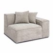 Mindy Taupe Chenille Basketweave RAF Corner Chair