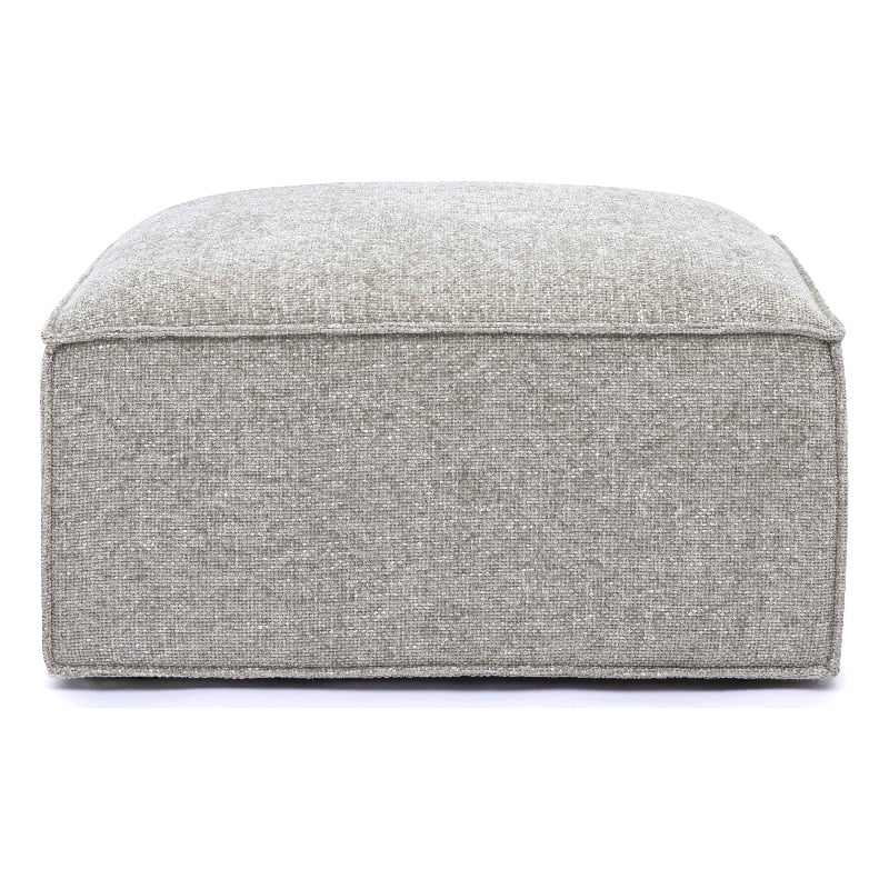 Mindy Taupe Chenille Basketweave Ottoman