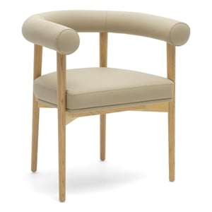 Spara Taupe Vegan Leather Dining Chair