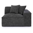 Mindy Charcoal Chenille Basketweave RAF Corner Chair