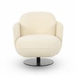Solange Cream Velvet Swivel Chair