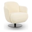 Solange Cream Velvet Swivel Chair