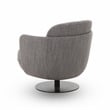 Solange Grey Textured Weave Swivel Chair