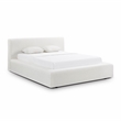 Meena Cream Upcycled Linen Storage Queen Bed