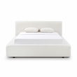 Meena Cream Upcycled Linen Storage Queen Bed
