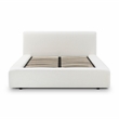 Meena Cream Upcycled Linen Storage Queen Bed