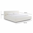 Meena Cream Upcycled Linen Storage King Bed