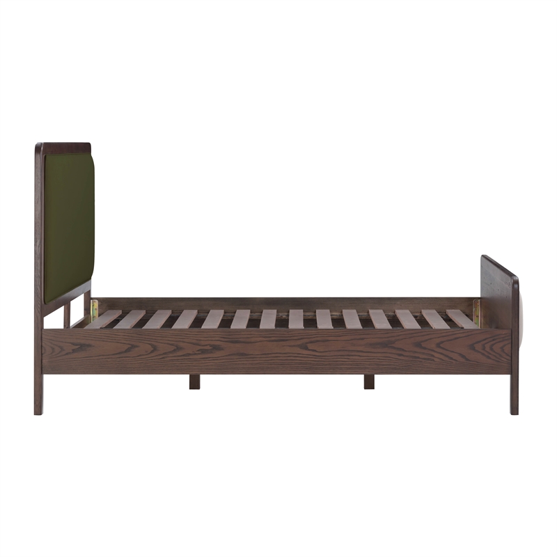 Hella Forest Green Velvet Queen Bed