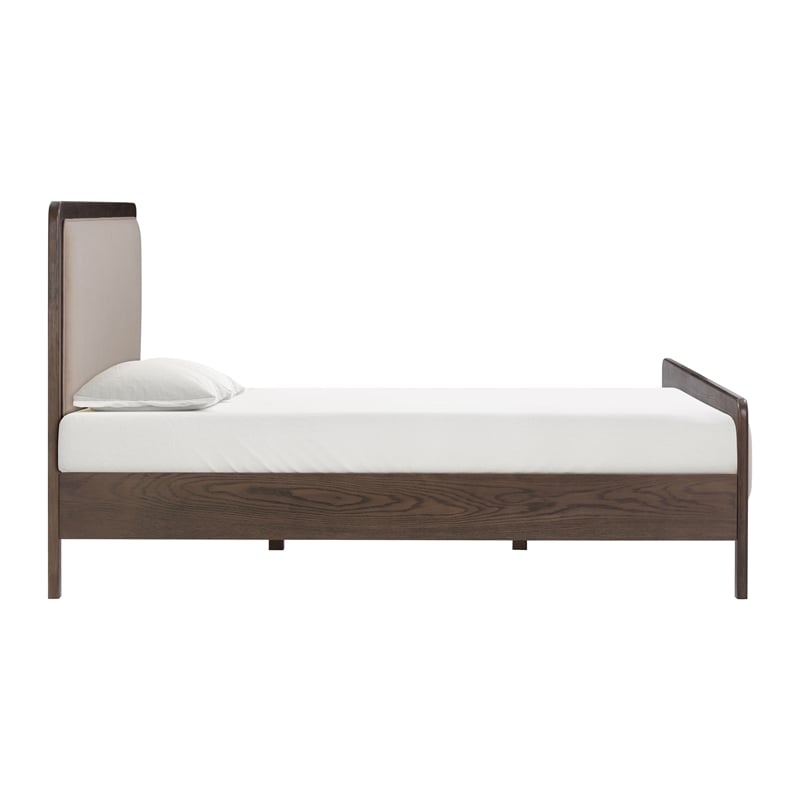 Hella Taupe Velvet King Bed
