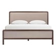 Hella Taupe Velvet King Bed