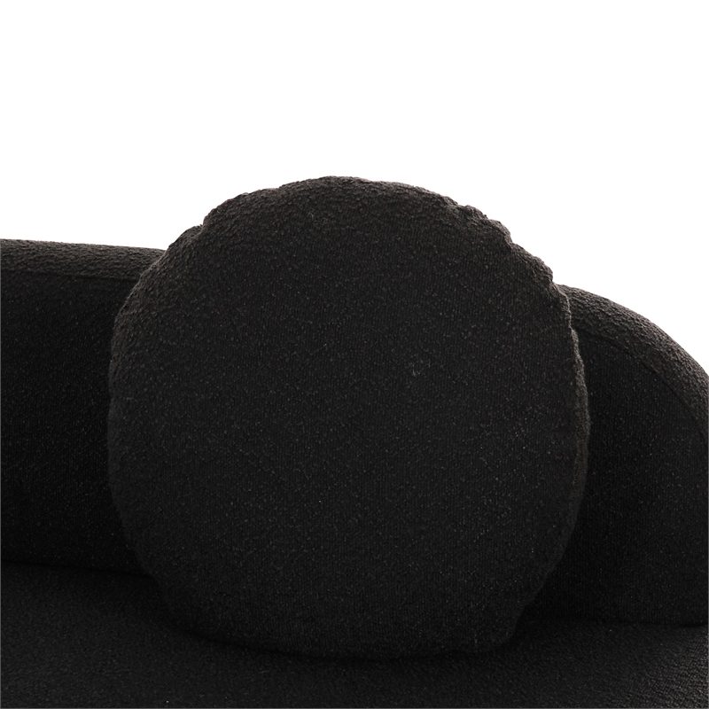 Broohah Black Boucle Sectional