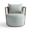 Paolo Mint Green Textured Weave Swivel Chair