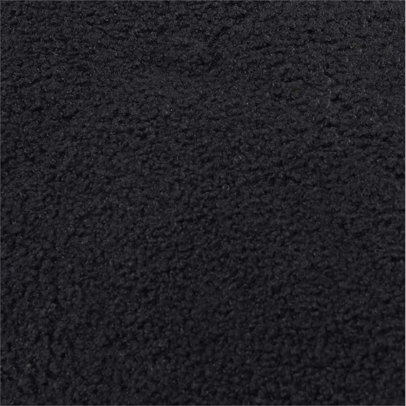 Calliope Black Vegan Shearling Modular Ottoman