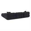 Calliope Black Vegan Shearling 4-piece Modular Sectional