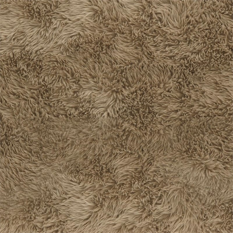Spara Taupe Straight Vegan Shearling Accent Chair