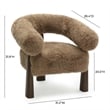 Spara Taupe Straight Vegan Shearling Accent Chair