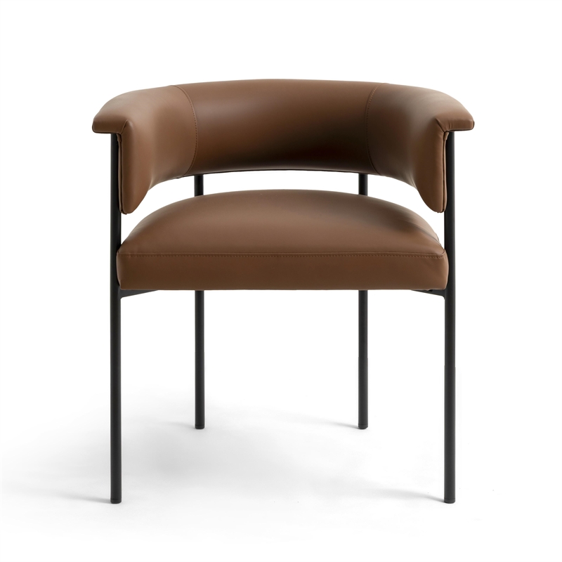 Taylor Saddle Brown Performance Vegan Leather Dining Chair
