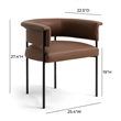 Taylor Saddle Brown Performance Vegan Leather Dining Chair