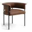 Taylor Saddle Brown Performance Vegan Leather Dining Chair