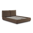 Mel Brown Faux Mohair Upholsterd Queen Bed