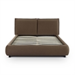 Mel Brown Faux Mohair Upholsterd Queen Bed