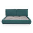 Mel Teal Faux Mohair Upholstered King Bed