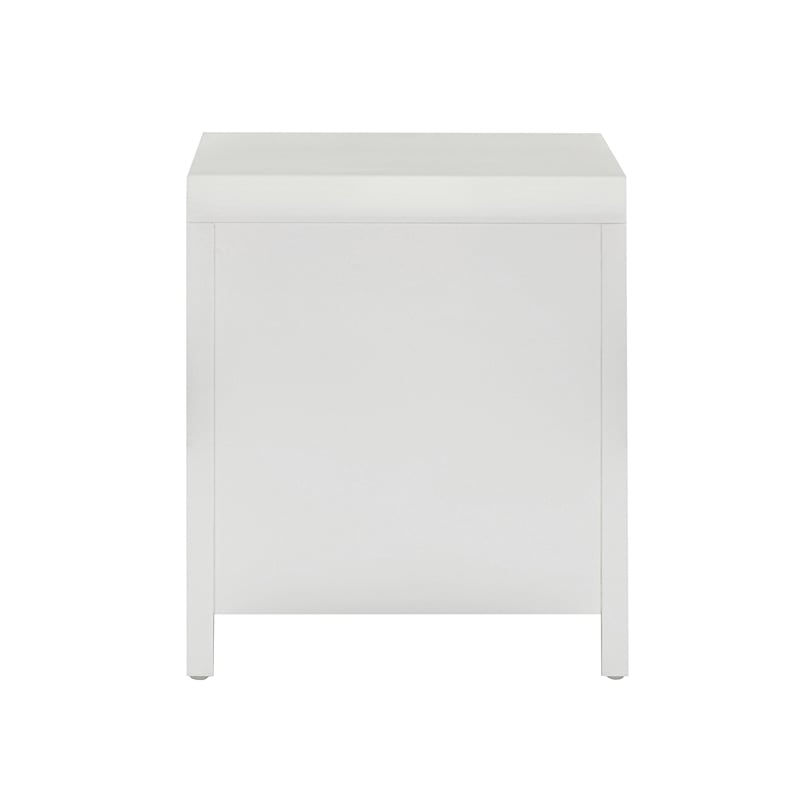 Patty White Rattan 2 Drawer Nightstand