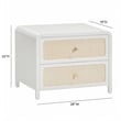 Patty White Rattan 2 Drawer Nightstand