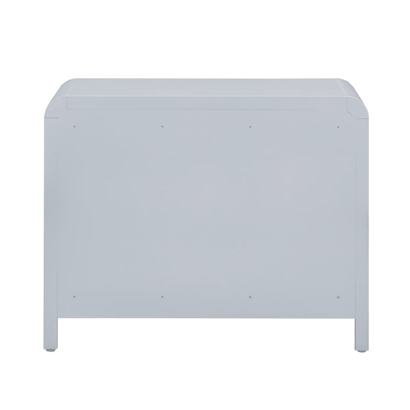 Patty Pastel Blue Rattan 2 Drawer Nightstand