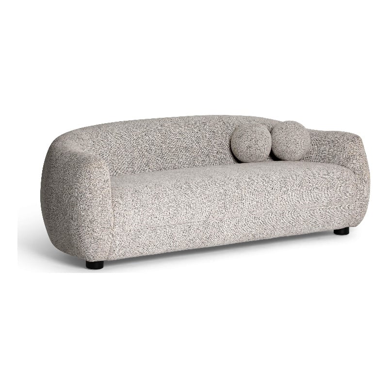 Judy Black and White Woven Fabric Sofa