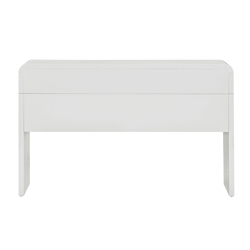 Patty White Rattan Console Desk
