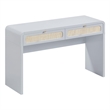 Patty Pastel Blue Rattan Console Desk