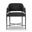 Sezanne Black Vegan Leather 2-Tone Dining Chair