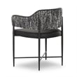 Sezanne Black Vegan Leather 2-Tone Dining Chair