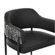 Sezanne Black Vegan Leather 2-Tone Dining Chair